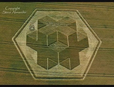 Crop Circle en 3D 9 Juilet 2010 Cley Hill, Wiltshire