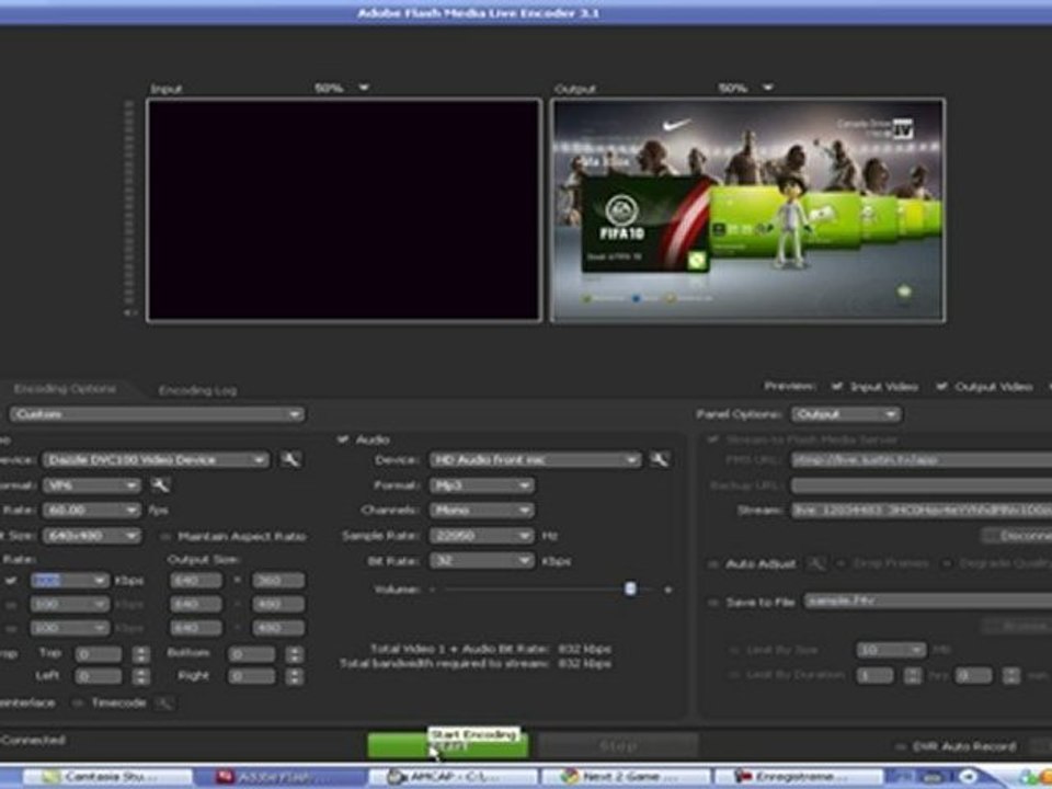 Diffuser sur Justin.tv avec une meilleur qualité et en 16/9