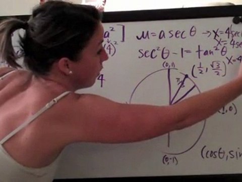 Trigonometric Substitution Example 1 Part 2/3