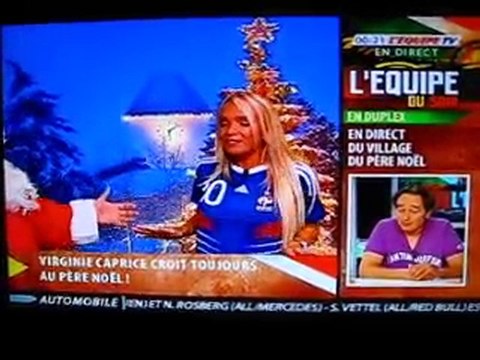 VIRGINIE CAPRICE L'EQUIPE TV 11 JUILLET 2010