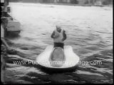 Mini Speed Boat Race Public Domain Archival Stock Footage