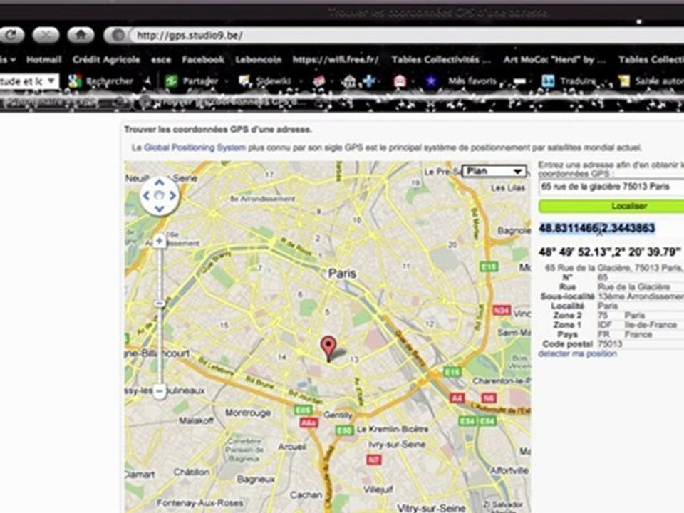 Aide pour la géolocalisation
