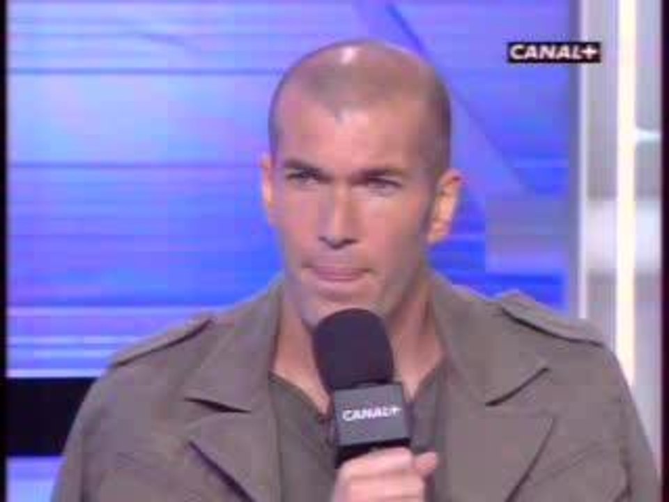 Zidane l'interview canal + coup de tete