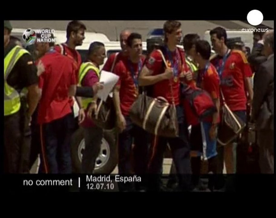 World Cup: spanish national team lands in... - no comment