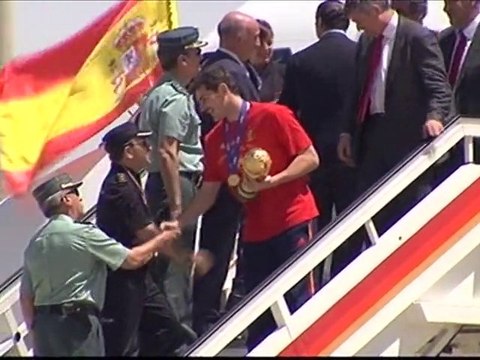 Heroes' welcome for World Cup winning Spanish team