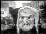 Man Wearing Scary Mask Public Domain Archival Stock Footage