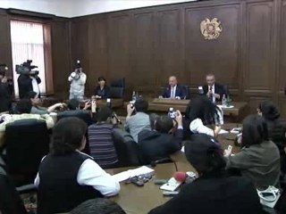 PACE President Mevlüt Çavuşoğlu Press Conferance in Armenia