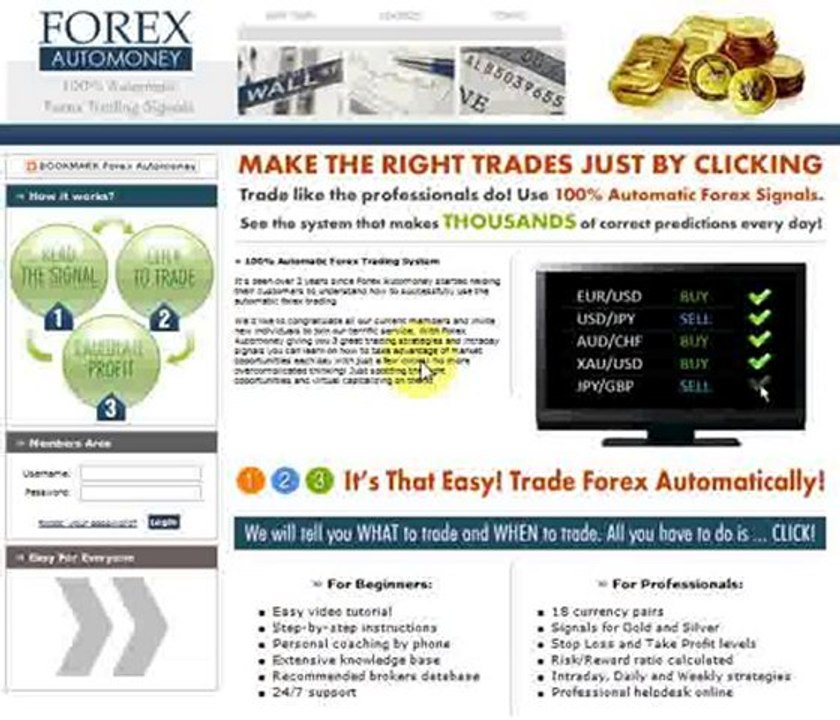 Forex Automoney - 3 steps to trading forex!