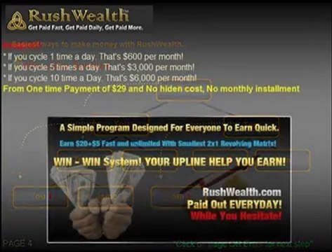 Rushwealth is the easiest way to generate $3000-$5000 /Month