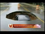 Giant Sinkhole near USF swallows car