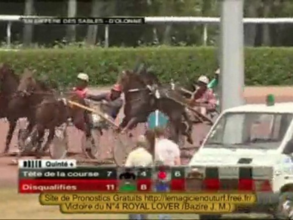 Vidéo Quinté PRIX DES SABLES-D'OLONNE 13 juillet 2010