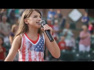 Amazing 10 year old  Haley Sings National Anthem