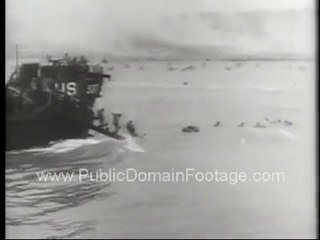 Storming the Beaches on D-Day II Public Domain Footage