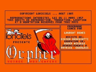 Hellcat présente : Orphée (Amstrad CPC)