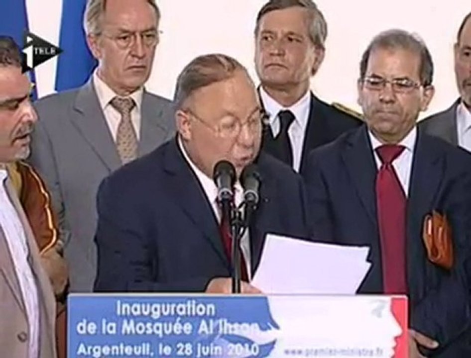 Dalil Boubakeur à la mosquée d'Argenteuil