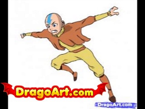 How to draw Aang, step by step