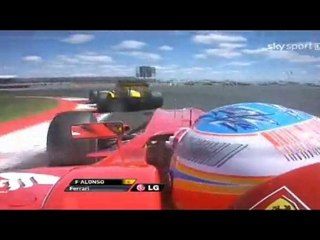 Kubica&Alonso 2010 Britain Race Onboard SkySport