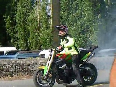 show moto custom team peur de rien burn de seb