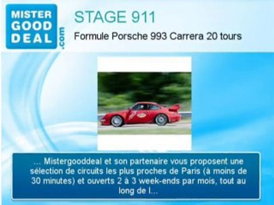 Stage de pilotage sur STAGE 911 Formule Porsche 993 Carrera