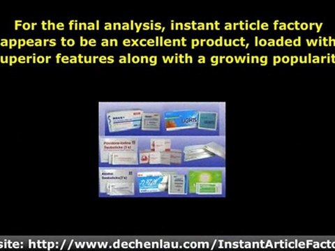 High Quality Articles Writing - Instant Article Factory