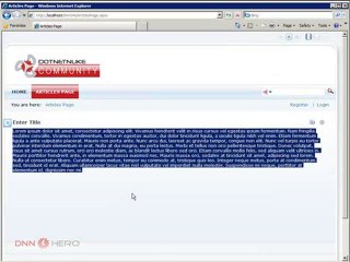 DotNetNuke Tutorial, Workflow feature