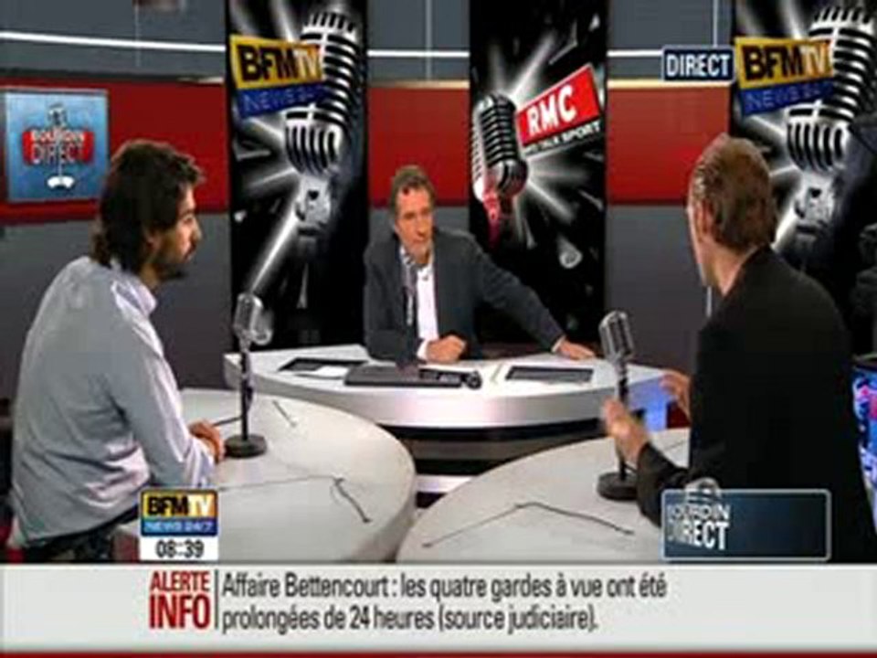 BFM TV  J.J Bourdin Affaire Bettencourt-Woerth 1