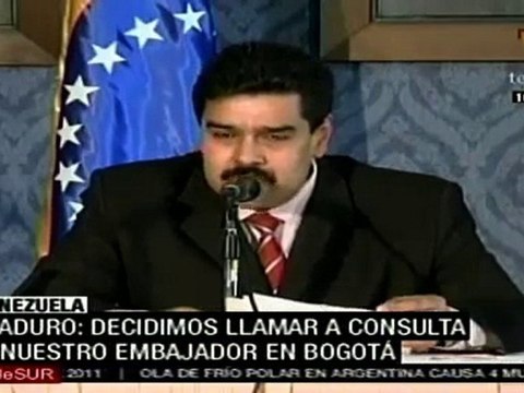 Venezuela llamó a consultas a su embajador en Colombia