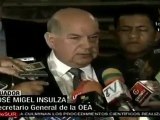 Insulza y Correa evalúan regreso de Honduras a la OEA