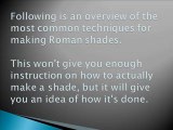 How To Make Roman Shades - The Basics