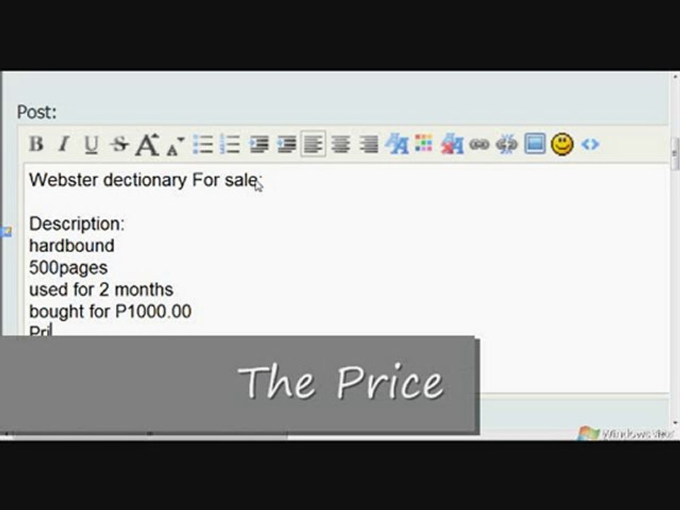 Digos Emarket: How to post Free advertisements