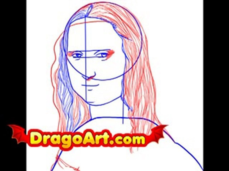 How to draw Mona Lisa, step by step