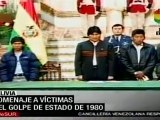 Homenaje en Bolivia a víctimas del golpe de Estado de 1980