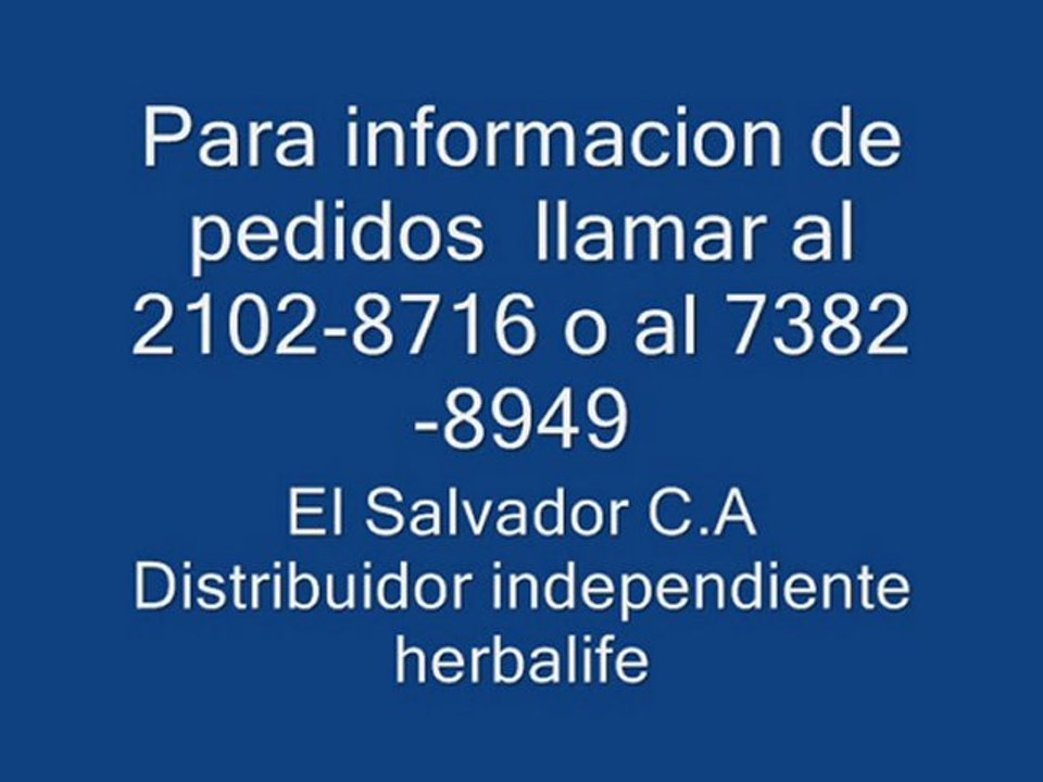 Comprar Productos Herbalife en El Salvador