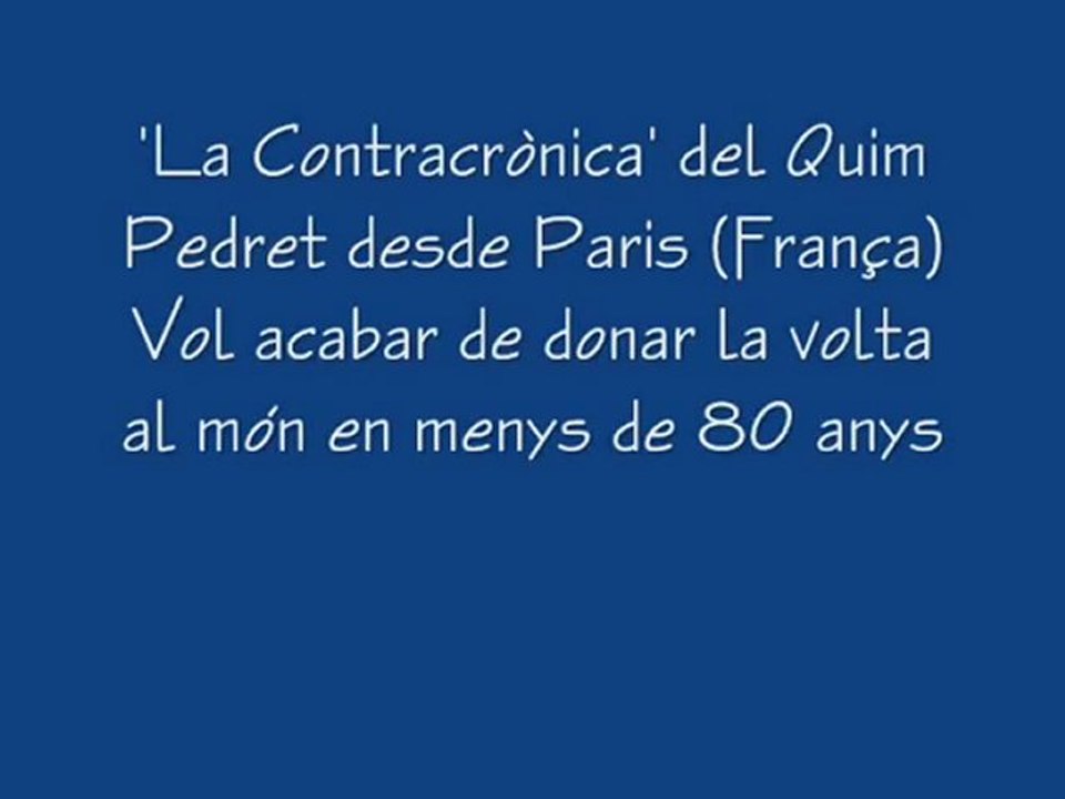'La Contracronica' del Quim Pedret desde Paris 17 julio 2010, by Onra Radio Quim Pedret