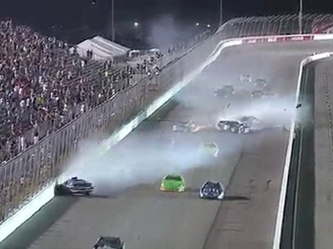 nascar nationwide gateway final lap big crash