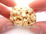 Mammoth Ivory Netsuke - 9 Dragons With a Pearl