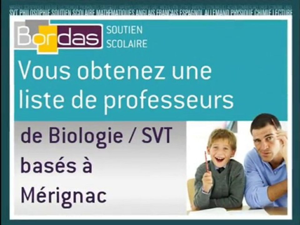 Soutien Scolaire Biologie / SVT - Mérignac