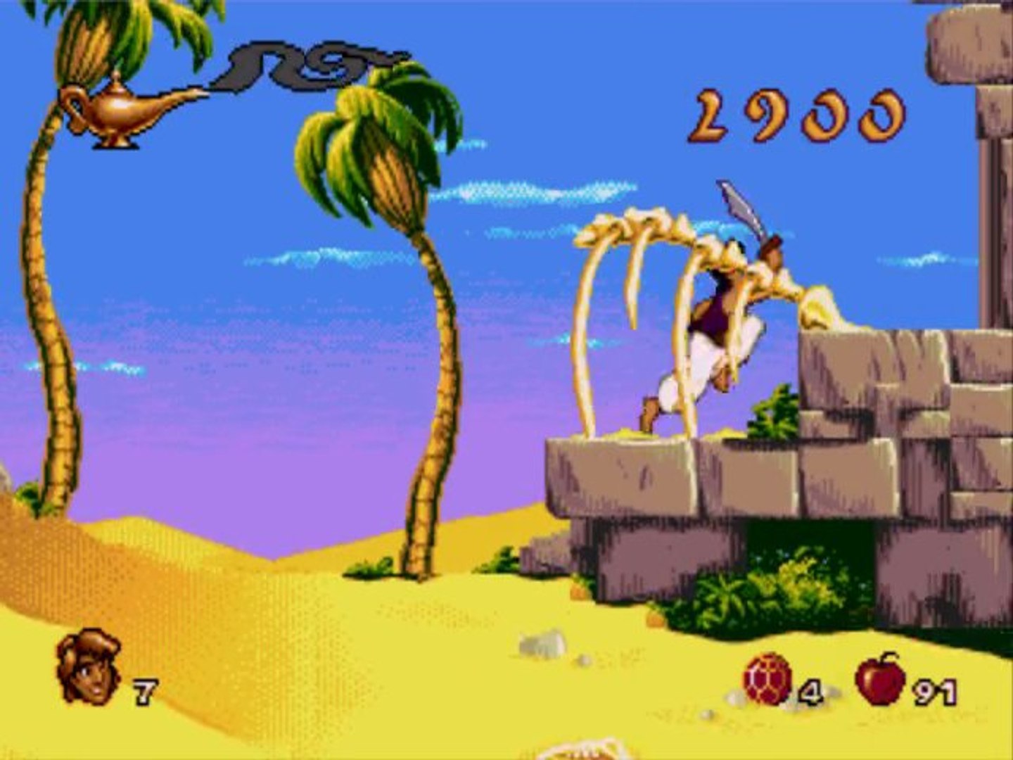 Aladdin [Megadrive] niveau 2