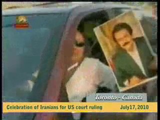 Iranians celebrate the US court ruling against te
