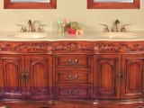 HWM-003-CR Traditional Bathroom Vanity with Cream Marble Top