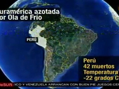 Más de 70 muertos por ola de frío en Suramérica