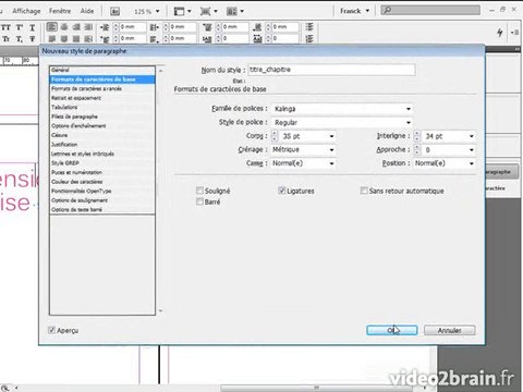 InDesign CS4 : Styles de paragraphe et caractère