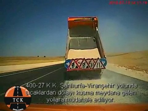 400-27 K.K. Yeni asfaltta meydana gelen kusma