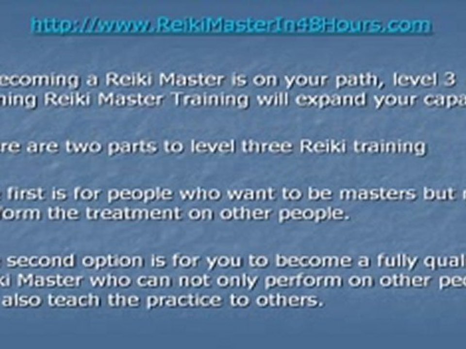 Reiki â€“ Level Three Master Training