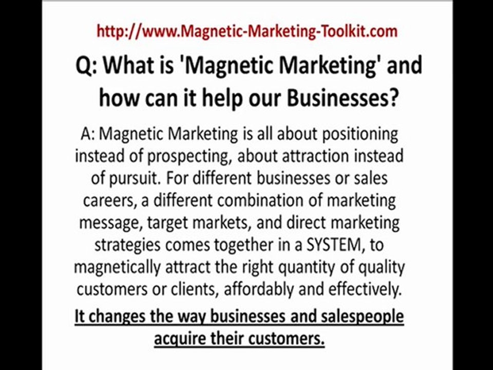 Marketing concepts for 2010 and beyond