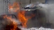 Yüksekova'da bir araç yandı - YÜKSEKOVA HABER