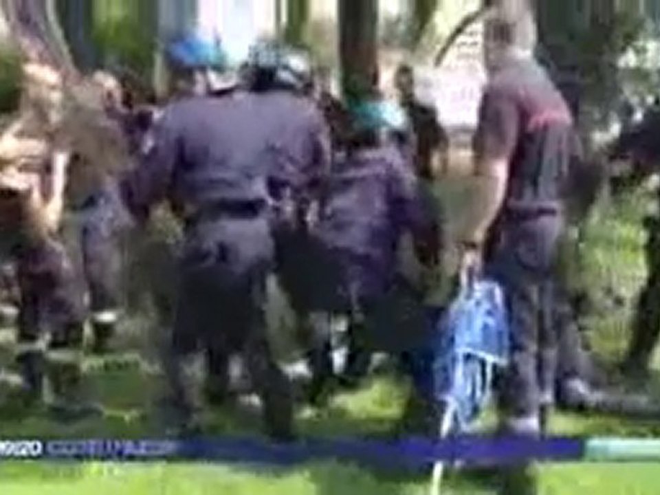 Manifestation pompiers contre le projet de retraite à Nice