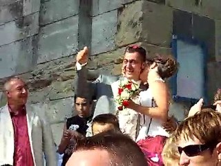 Haie d'honneur pour le mariage de Sabrina et Patrick