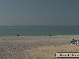 Point de vue depuis la plage du Tréport
