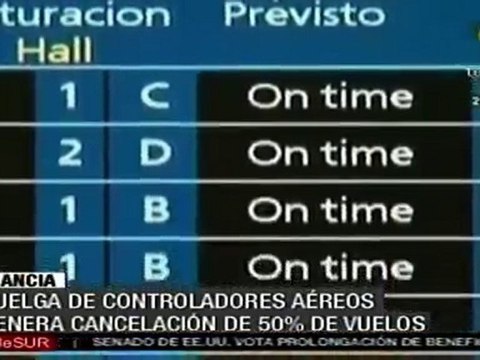 Huelga de controladores aéreos en Francia cancela 50% de vu